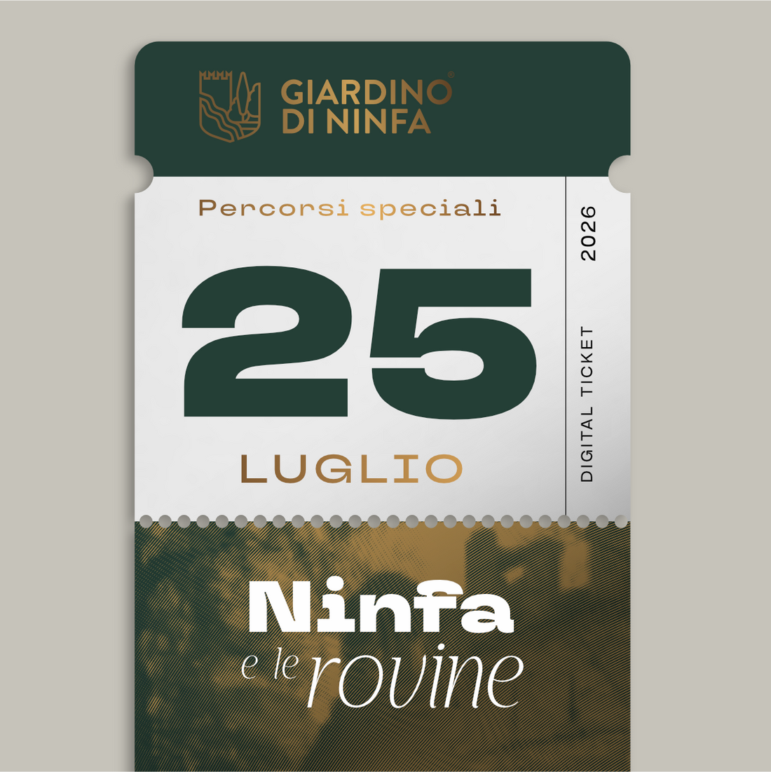 Sabato 25 Luglio 2026 - Giardino di Ninfa e le Rovine