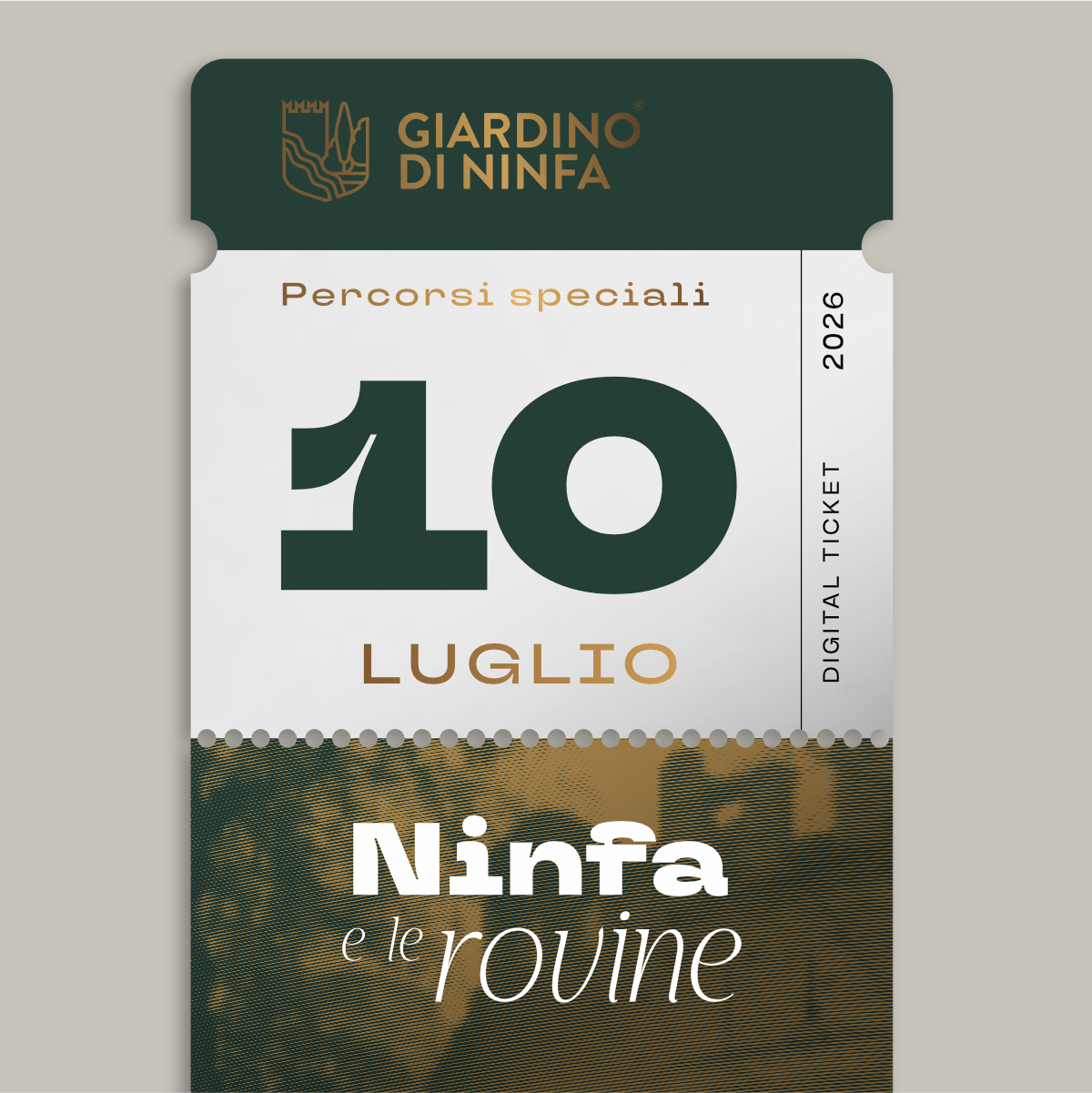 Venerdì 10 Luglio 2026 - Giardino di Ninfa e le Rovine