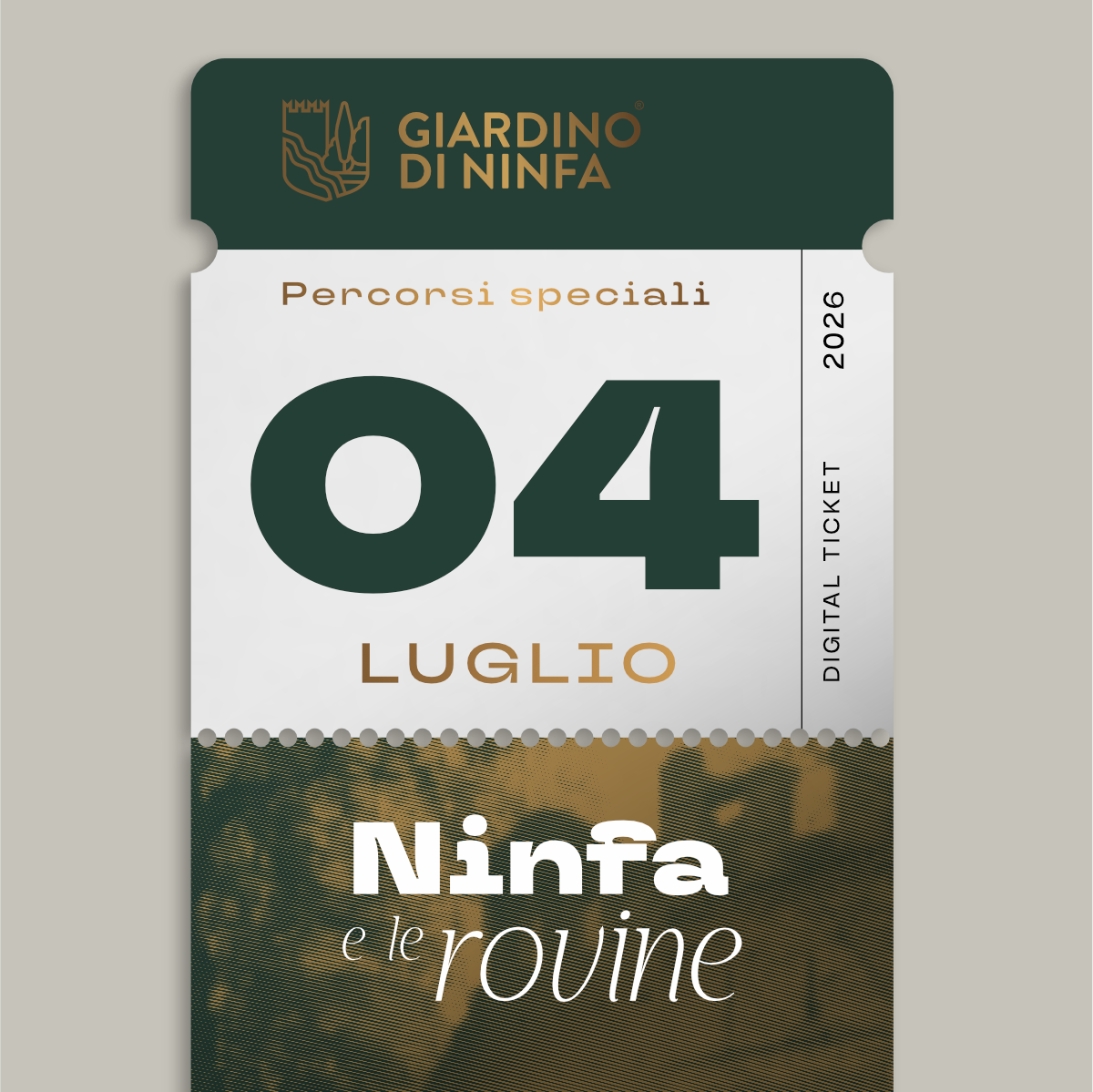 Sabato 4 Luglio 2026 - Giardino di Ninfa e le Rovine