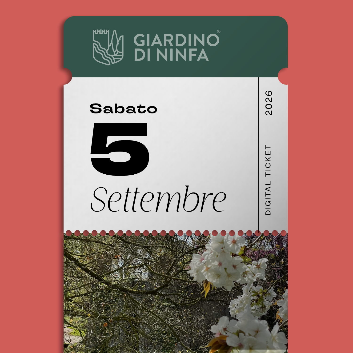 Saturday, September 5, 2026 - Garden of Ninfa