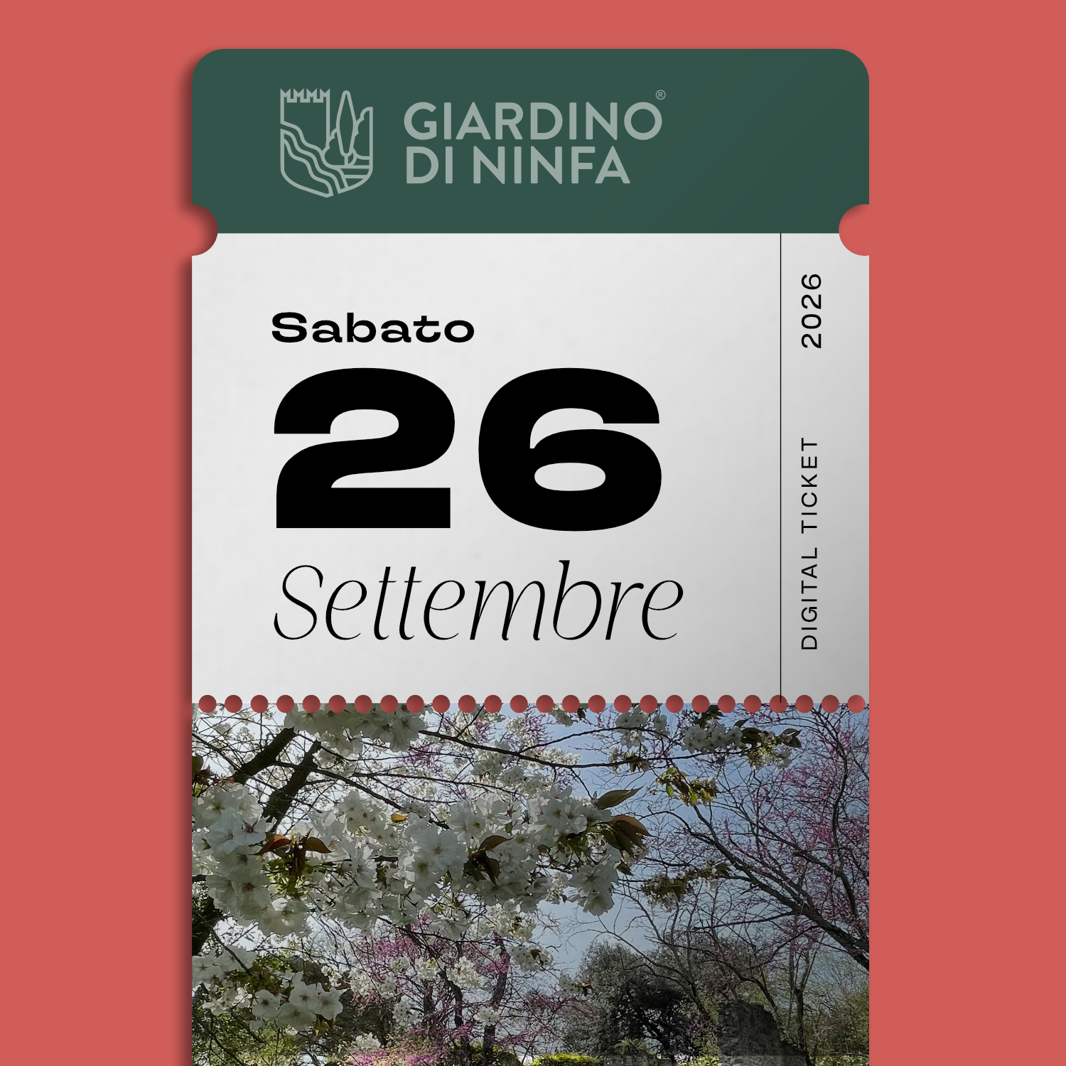 Saturday, September 26, 2026 - Garden of Ninfa