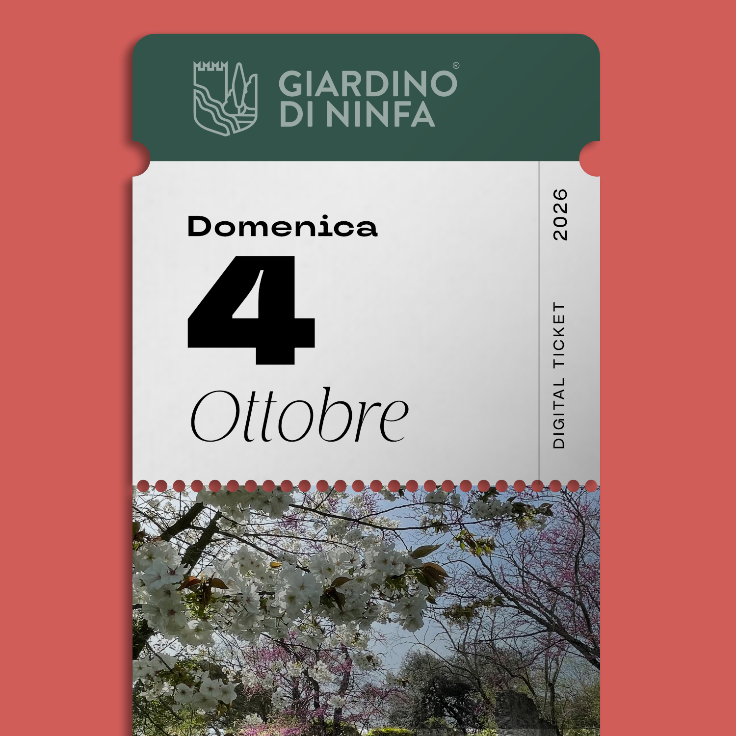 Sunday, October 4, 2026 - Garden of Ninfa