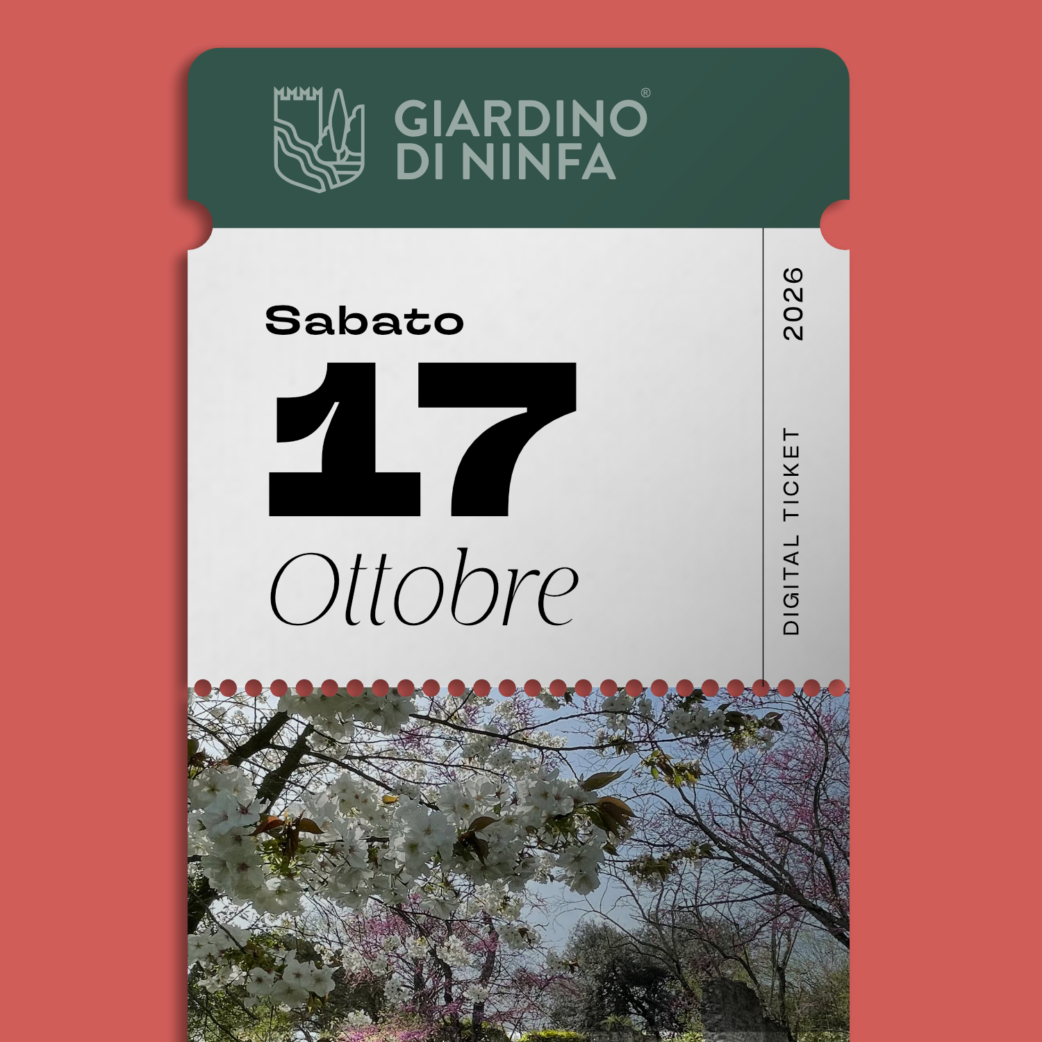 Saturday, October 17, 2026 - Garden of Ninfa