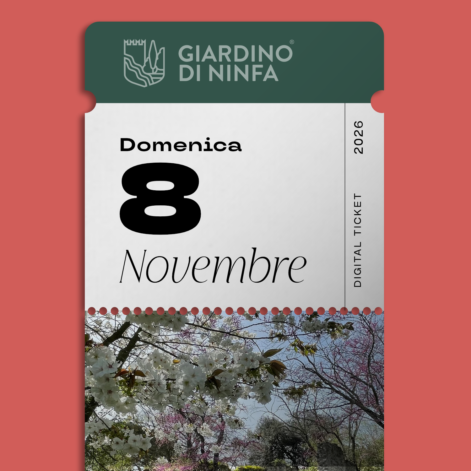 Sunday, November 8, 2026 - Garden of Ninfa